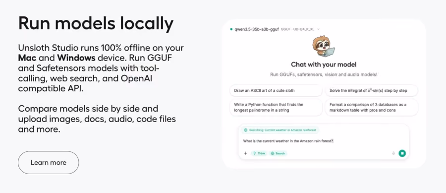 installation de LLM local avec Unsloth