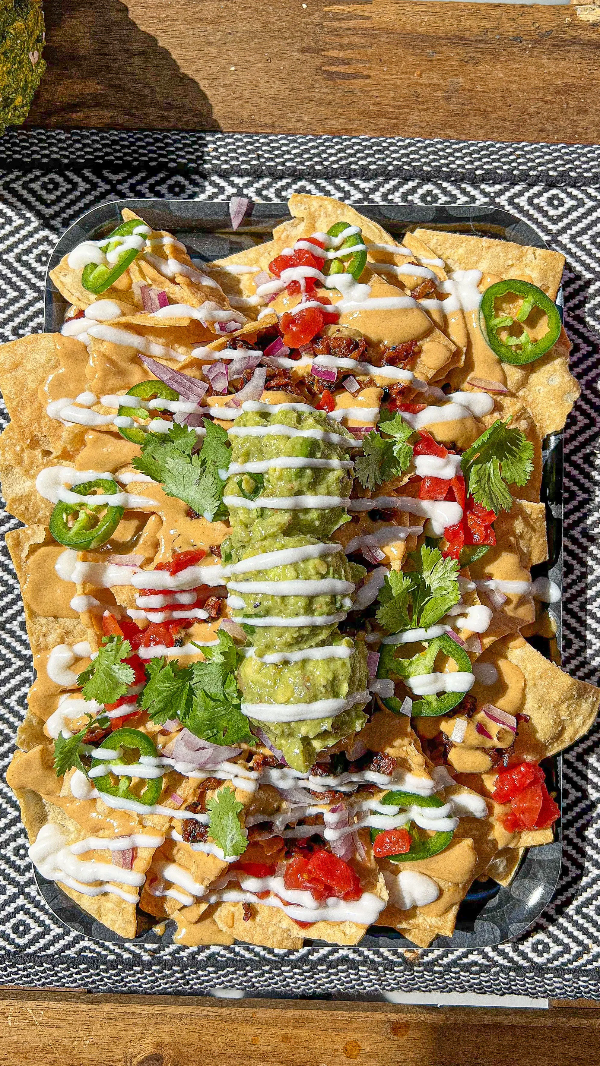 I love nachos as a go-to quick meal and these do not disappoint. This recipe was originally a collaboration with Mylkdog Notcho Cheez, but you can use any vegan cheese you prefer. I have a cashew chipotle nacho cheese recipe that would go well with these nachos. You can find that recipe under Loaded Waffle Fries w/ Chipotle Cheese Sauce.