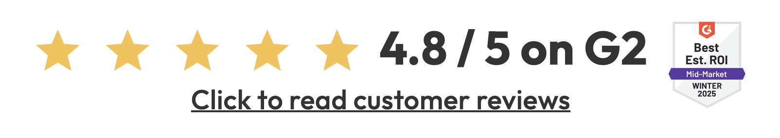 Click to read customer reviews on G2
