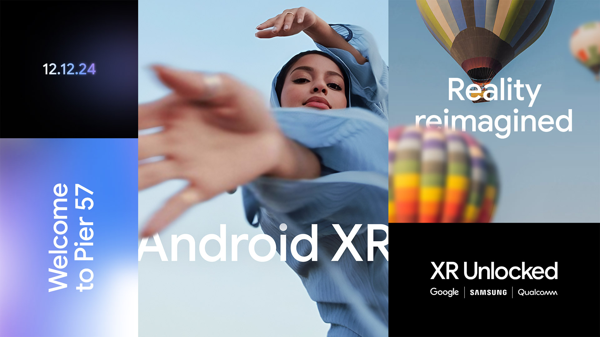 A collage of promotional images for the XR Unlocked event combine photography, graphics, text, and brand logos.