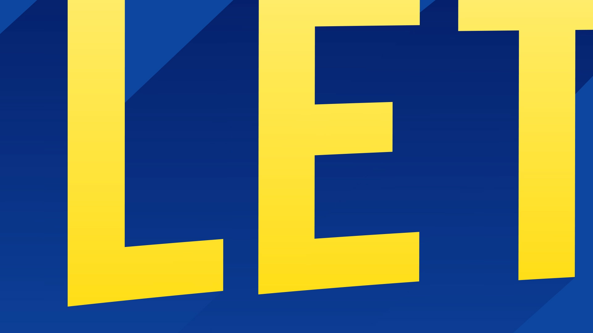 A still from Letterman promotional animations shows bold yellow "LET" lettering against a blue background.
