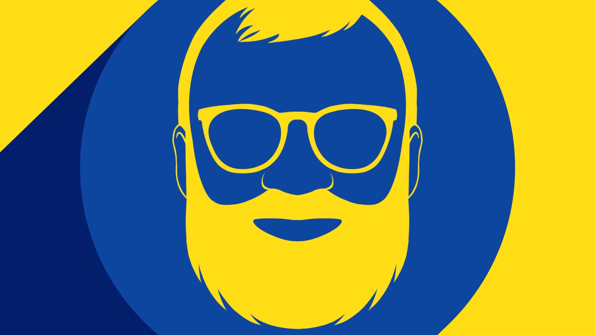 A still from Letterman promotional animations shows a bold yellow silhouette Letterman logo inside a blue circle graphic.