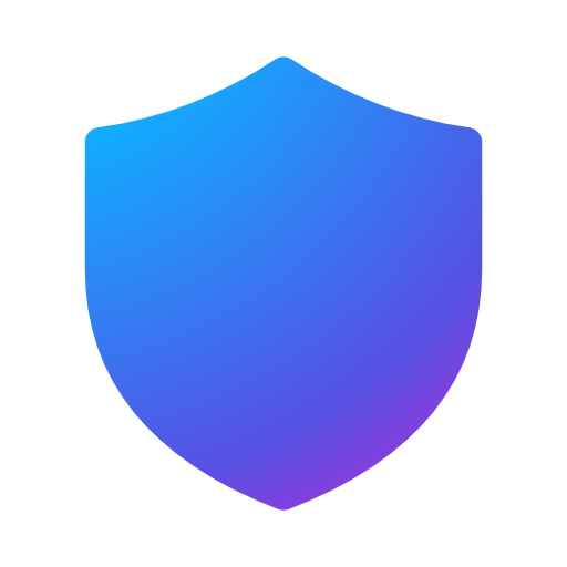 Blue and purple gradient shield icon symbolizing protection.