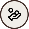 Hand holding coins icon