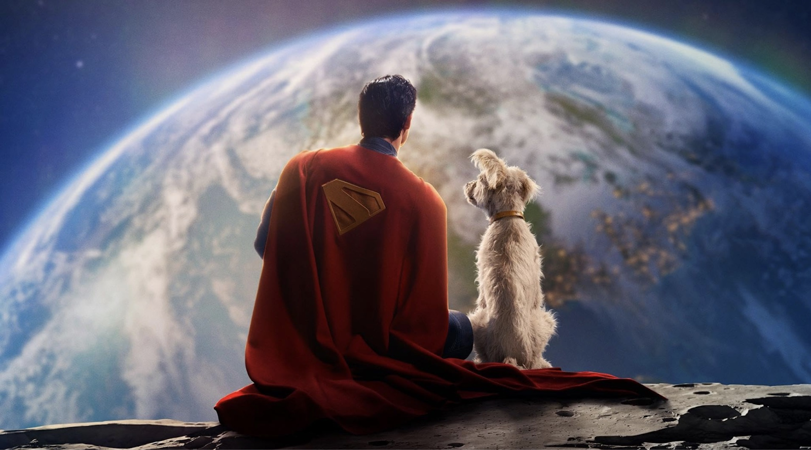 Superman and Krypto starting at Earth