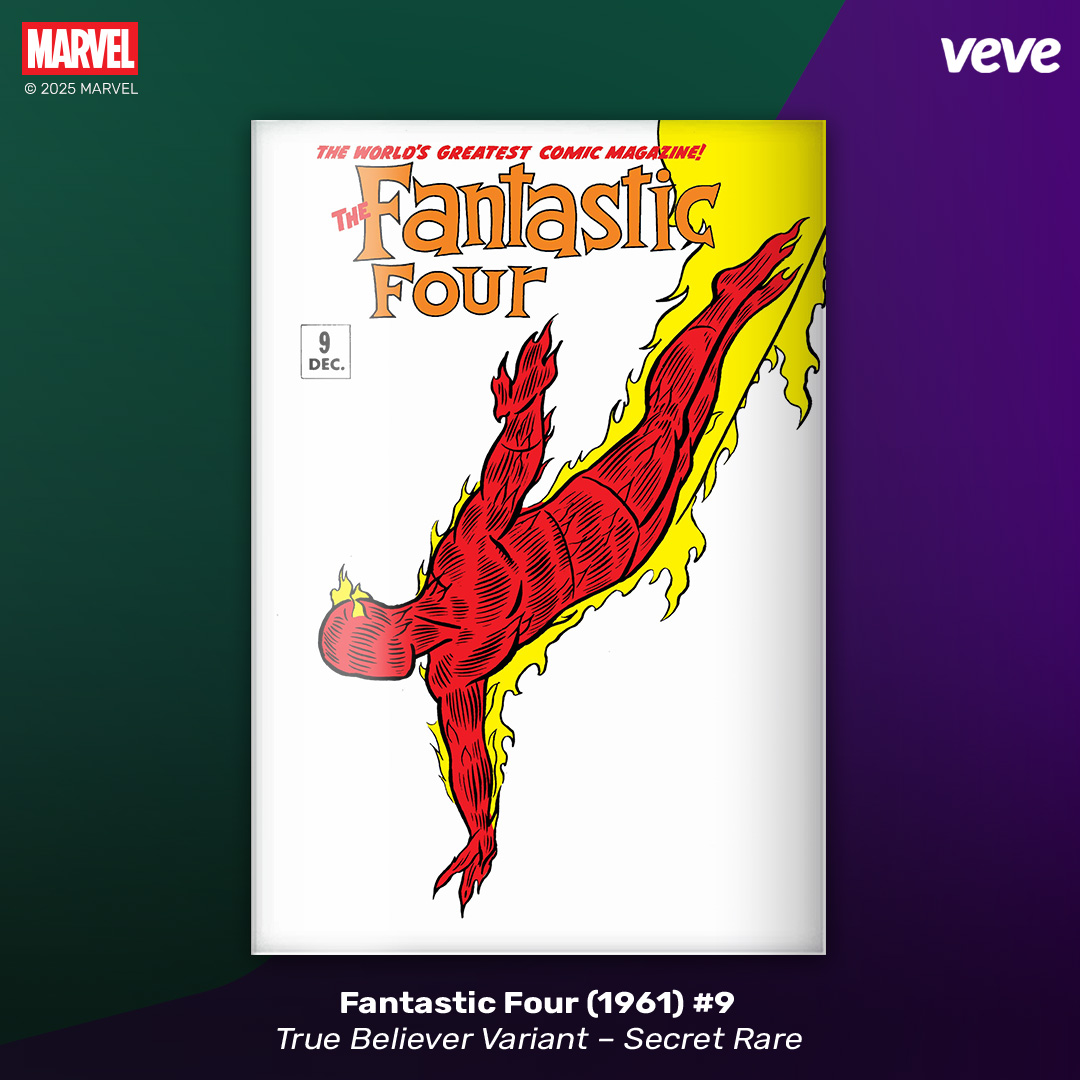 Fantastic Four 1961 #9 digital comic on VeVe featuring Secret Rare cover variant