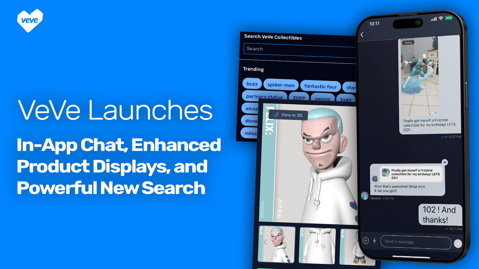 VeVe launches in-app chat, product displays, and smarter search