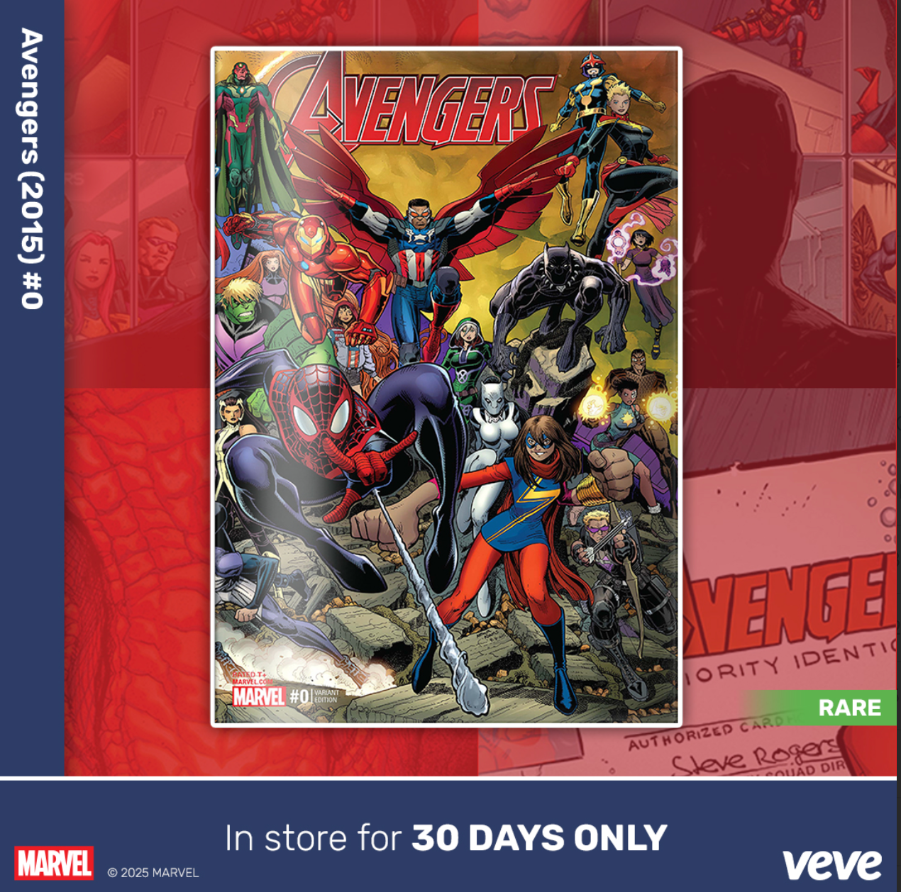 Avengers 2015 #0 comic on VeVe rare variant