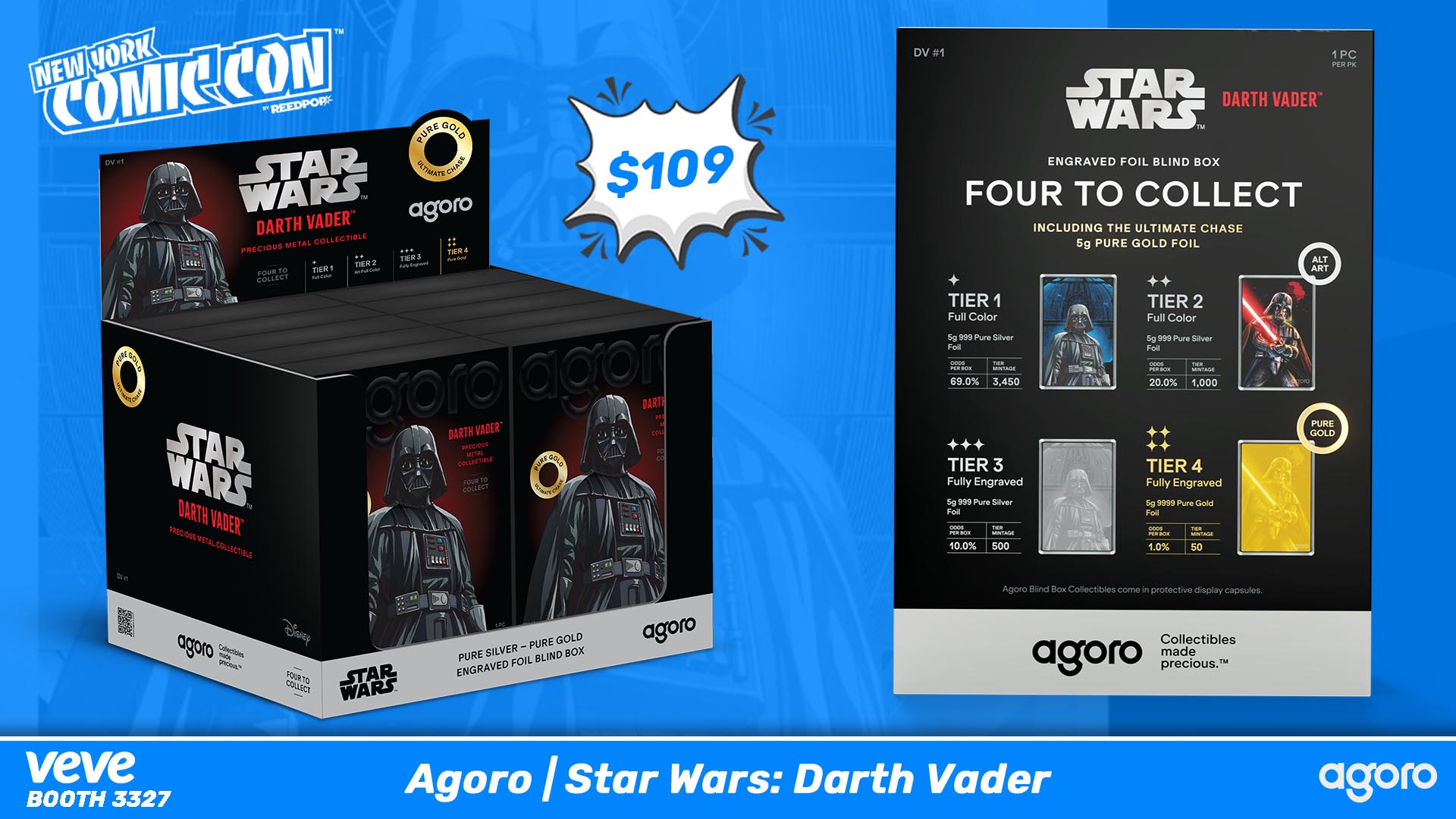 Agoro exclusive darth vader collectibles at New York Comic Con 2025