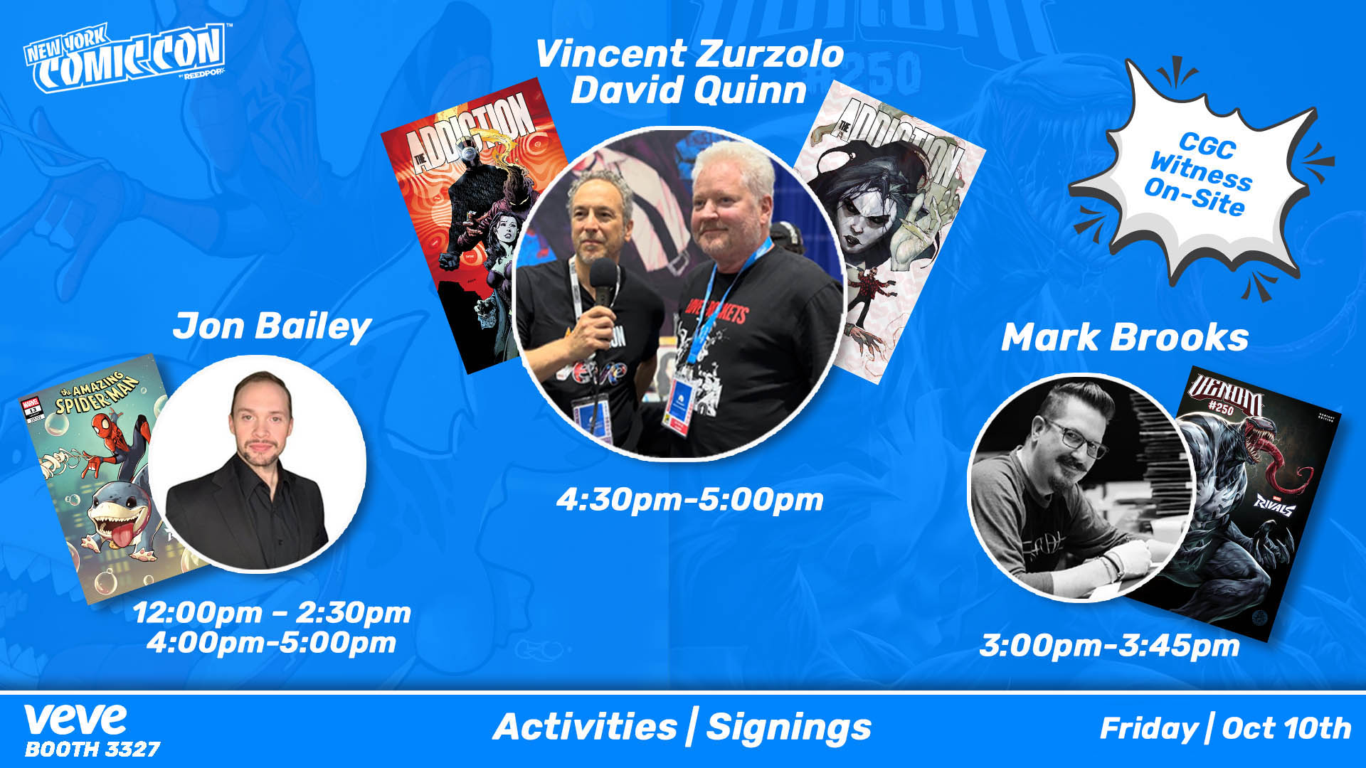 artists signings at new york comic con veve booth