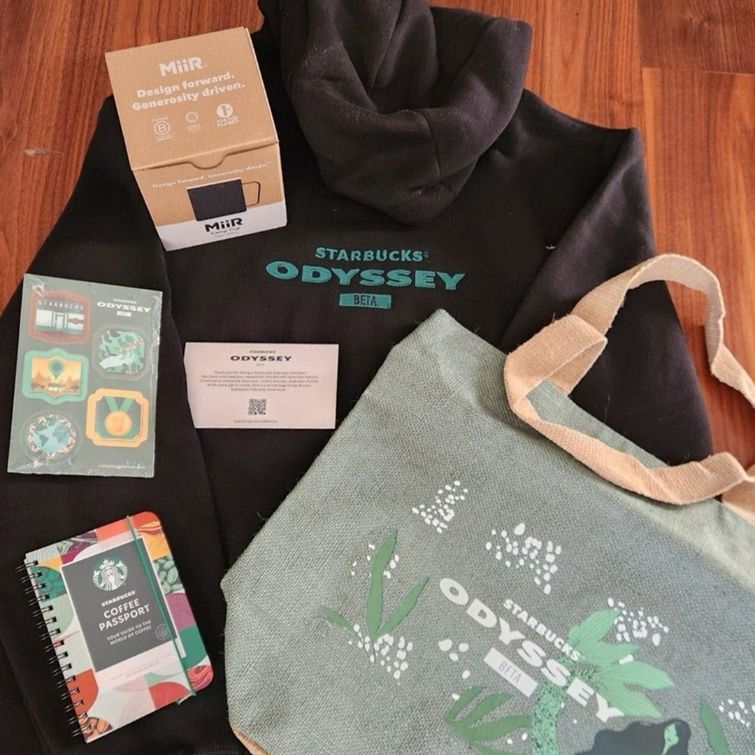 Starbucks Odyssey NFT program merchandise