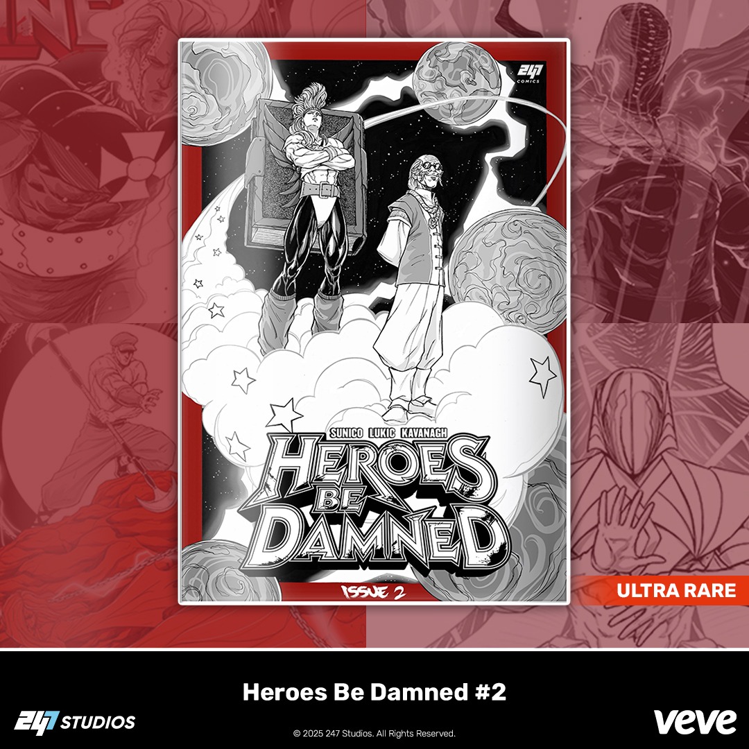 Rare Comic Cover Art Black and White Heroes Be Damned