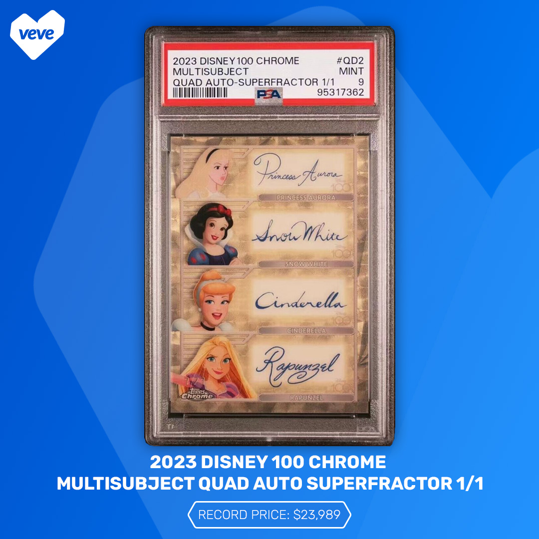 2023 Disney 100 Chrome Multisubject Quad Auto Superfractor 1/1