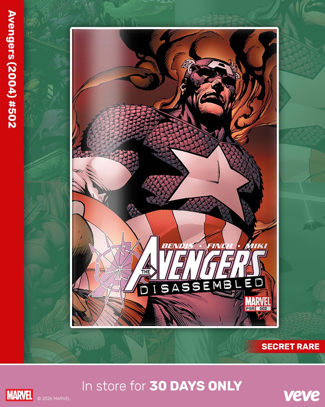 Rare David Finch Covers Marvel Comics Avengers Captain America Dies