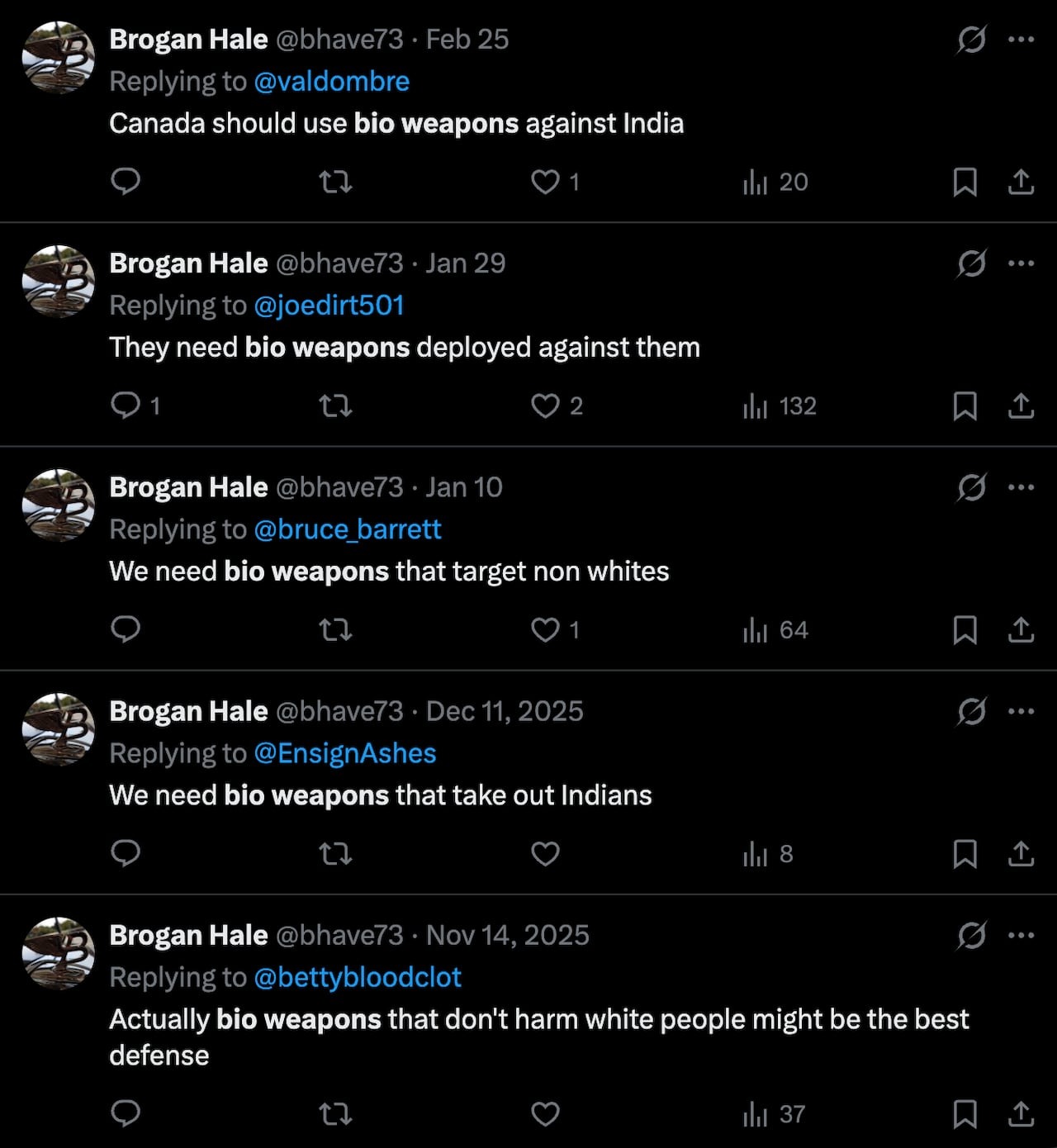 A series of social media posts.