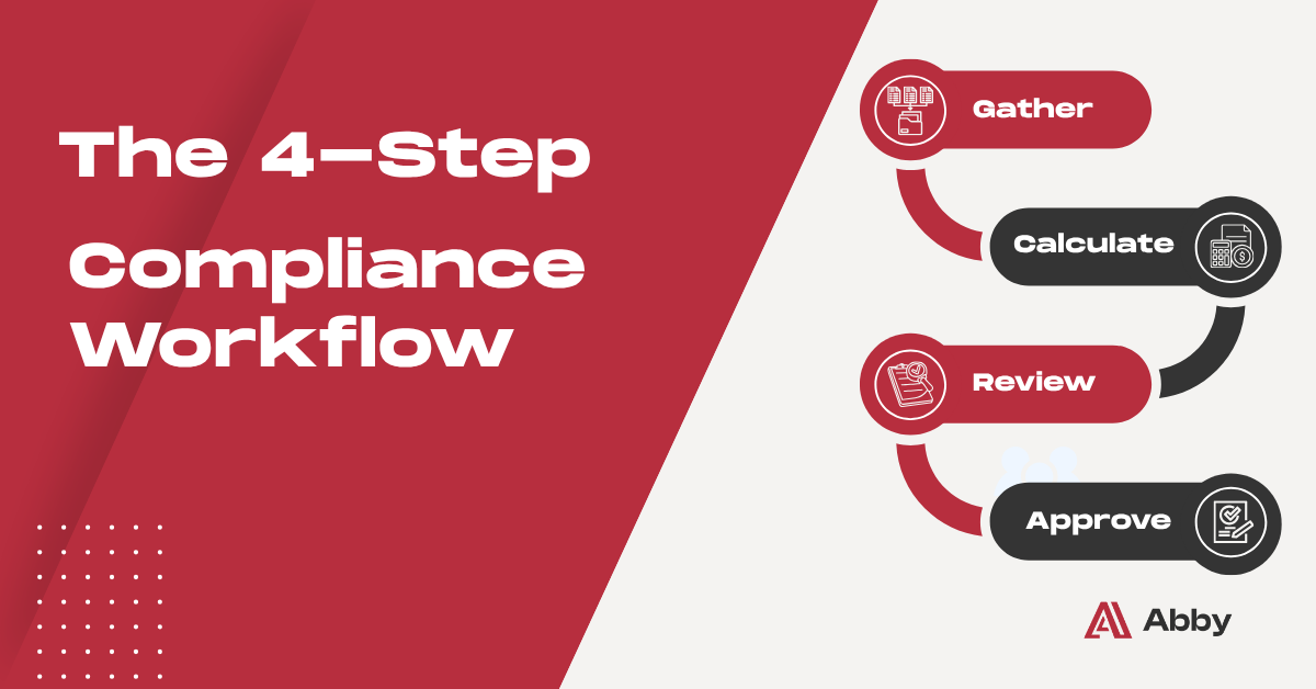 The 4-Step Compliance Workflow: Gather → Calculate → Review → Approve
