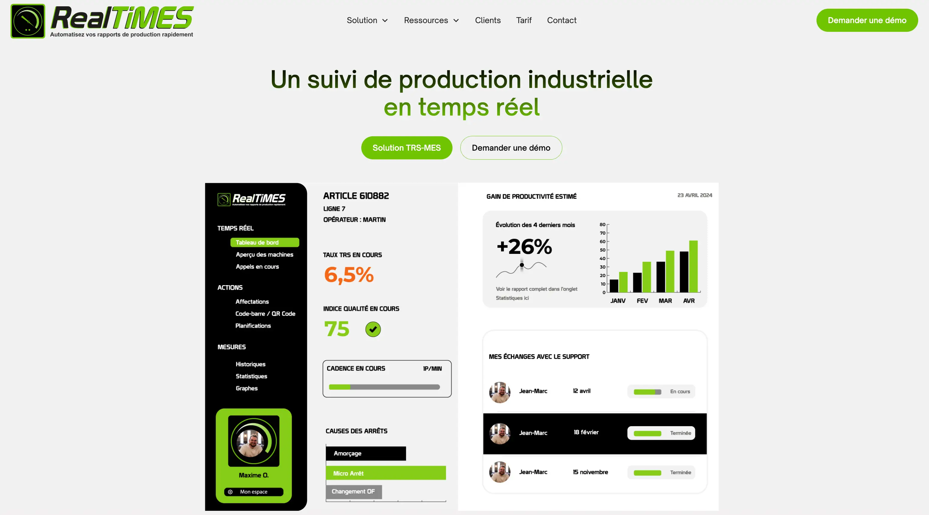Outil #1 de Suivi de Production Industrielle en Temps Réel