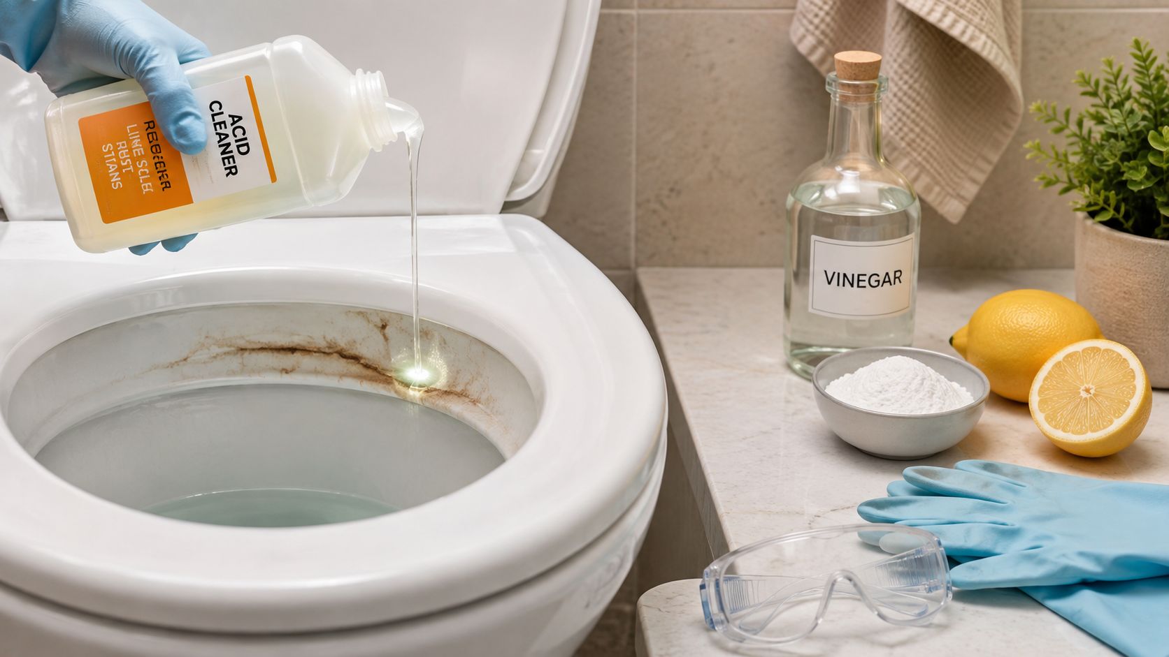 Acid Toilet Bowl Cleaner: Safety, Risks, and Alternatives