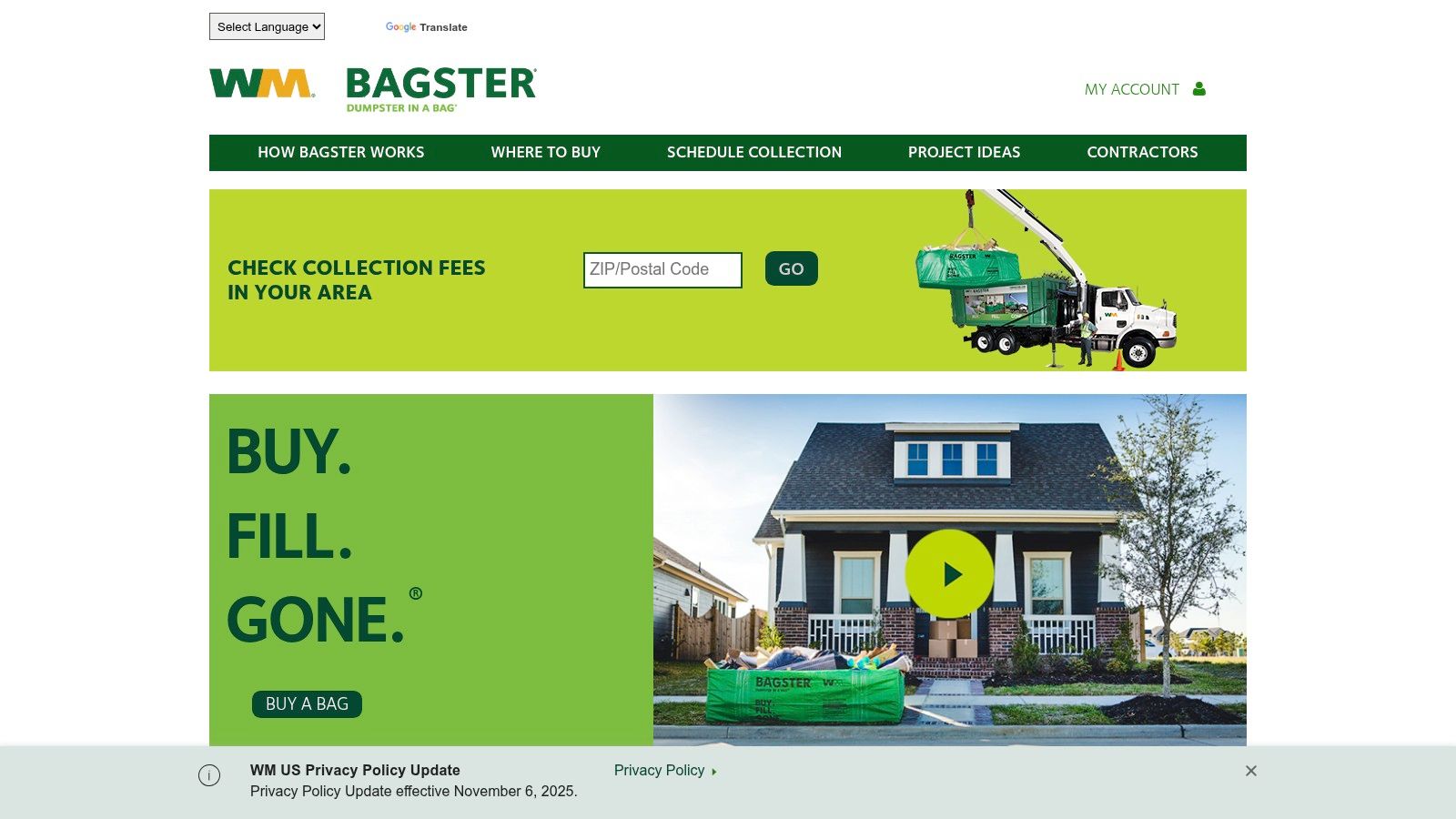 WM Bagster (“Dumpster in a Bag”)