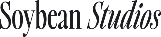 Soybean Studios Logo in a charcoal color