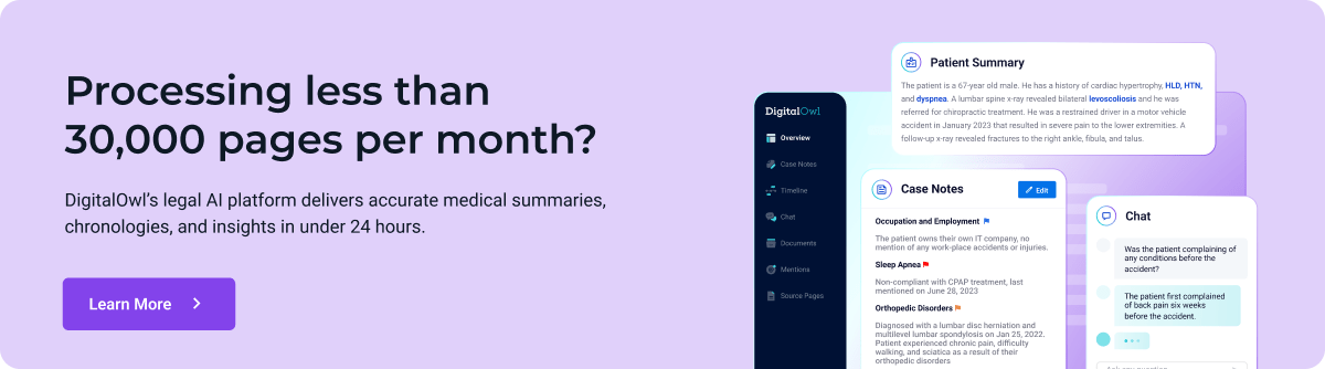 Try DigitalOwl's legal AI platform