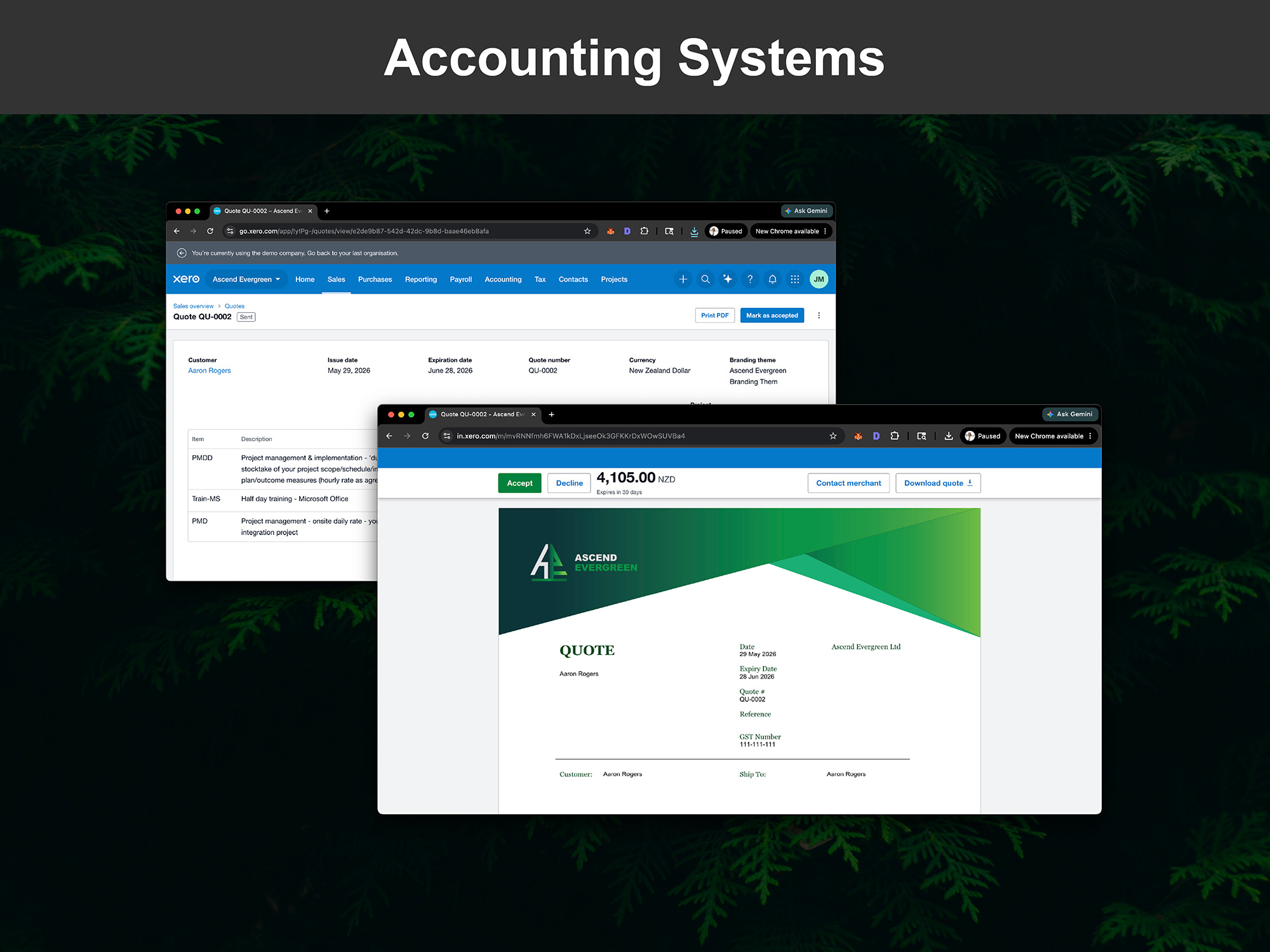 Ascend Evergreen Accounting Systems