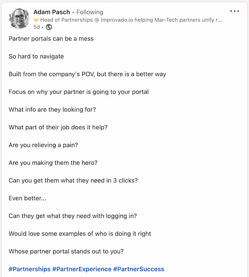 Partner Portals can be a mess