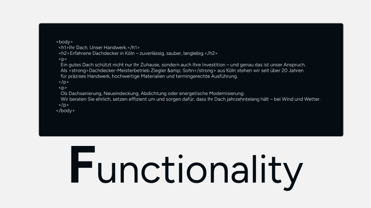 Funktionalität