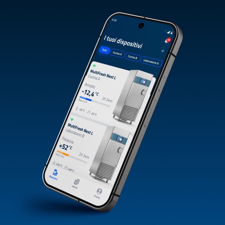 Mockup app Freshcloud, Irinox