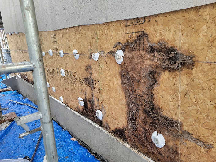 Stucco installation in progress on heritage home in Guelph