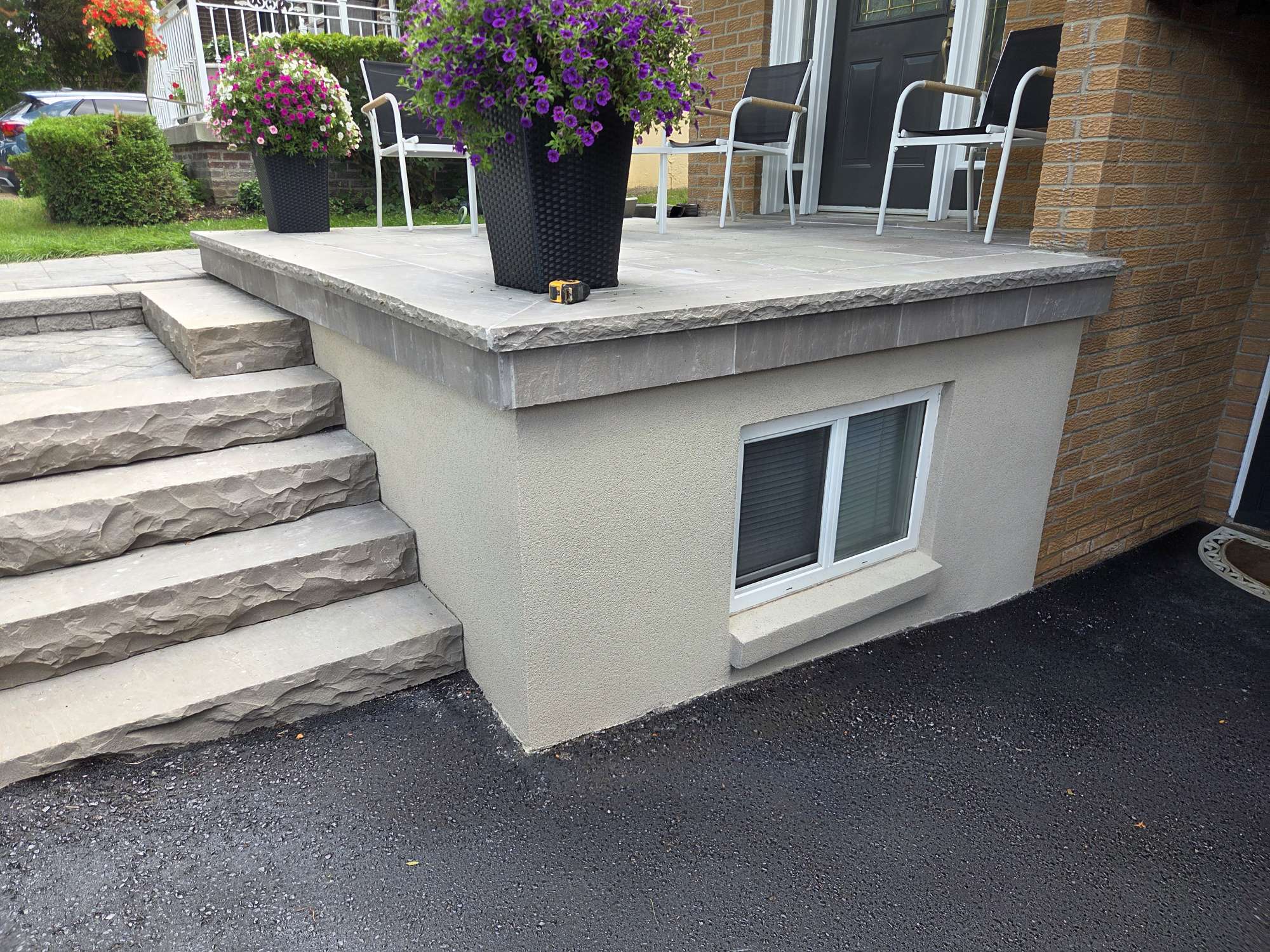 front house foundation parging