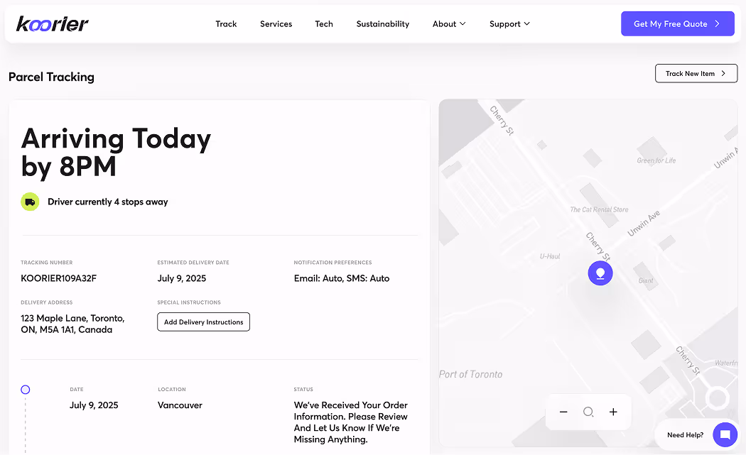 Parcel Tracking
