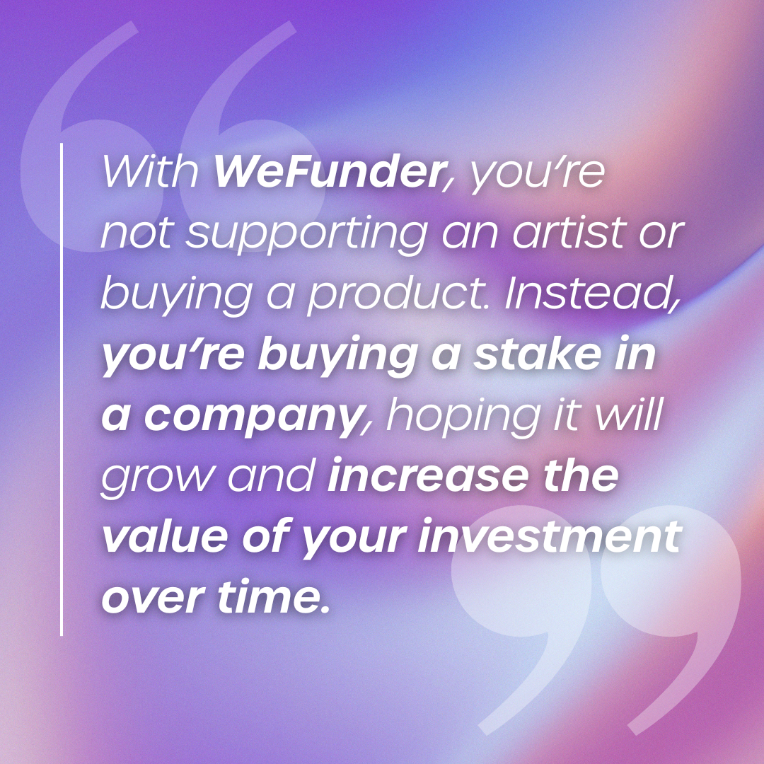 support and grow with the coolest startups on wefunder, instead of supporting a product on Kickstarter