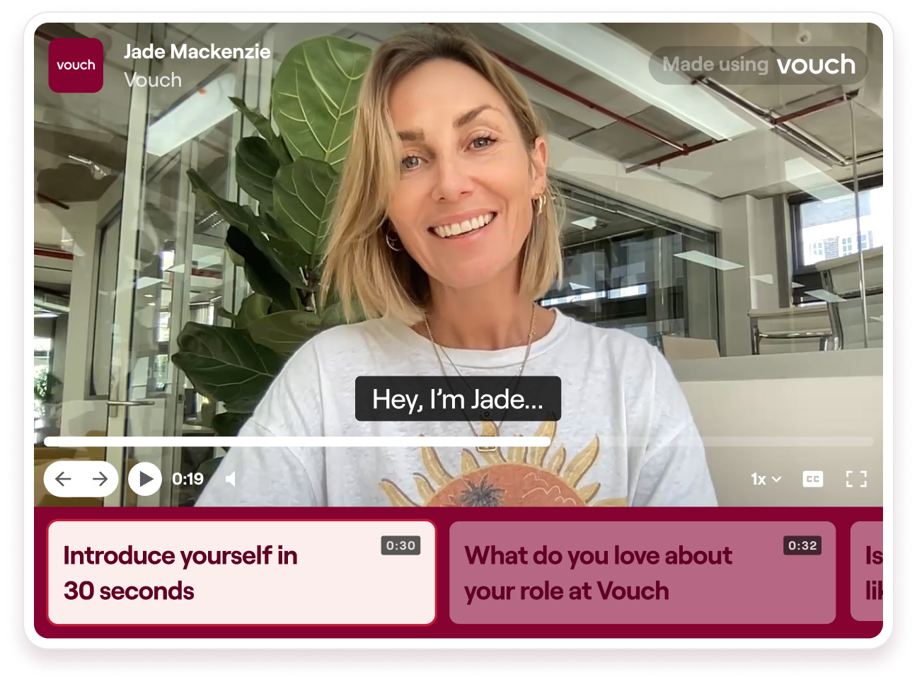 The Vouch Employer Brand Video pages header image.