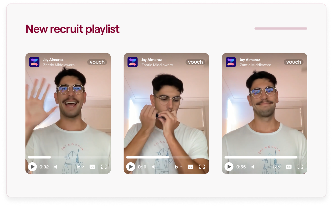 The Vouch employee onboarding screenshot image. 