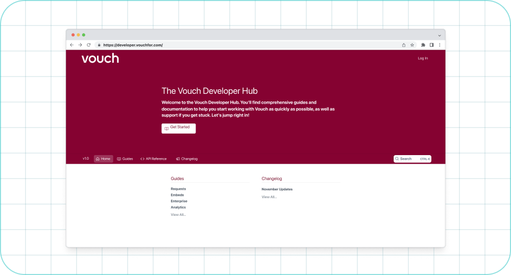 This is the Vouch Developer Hub.