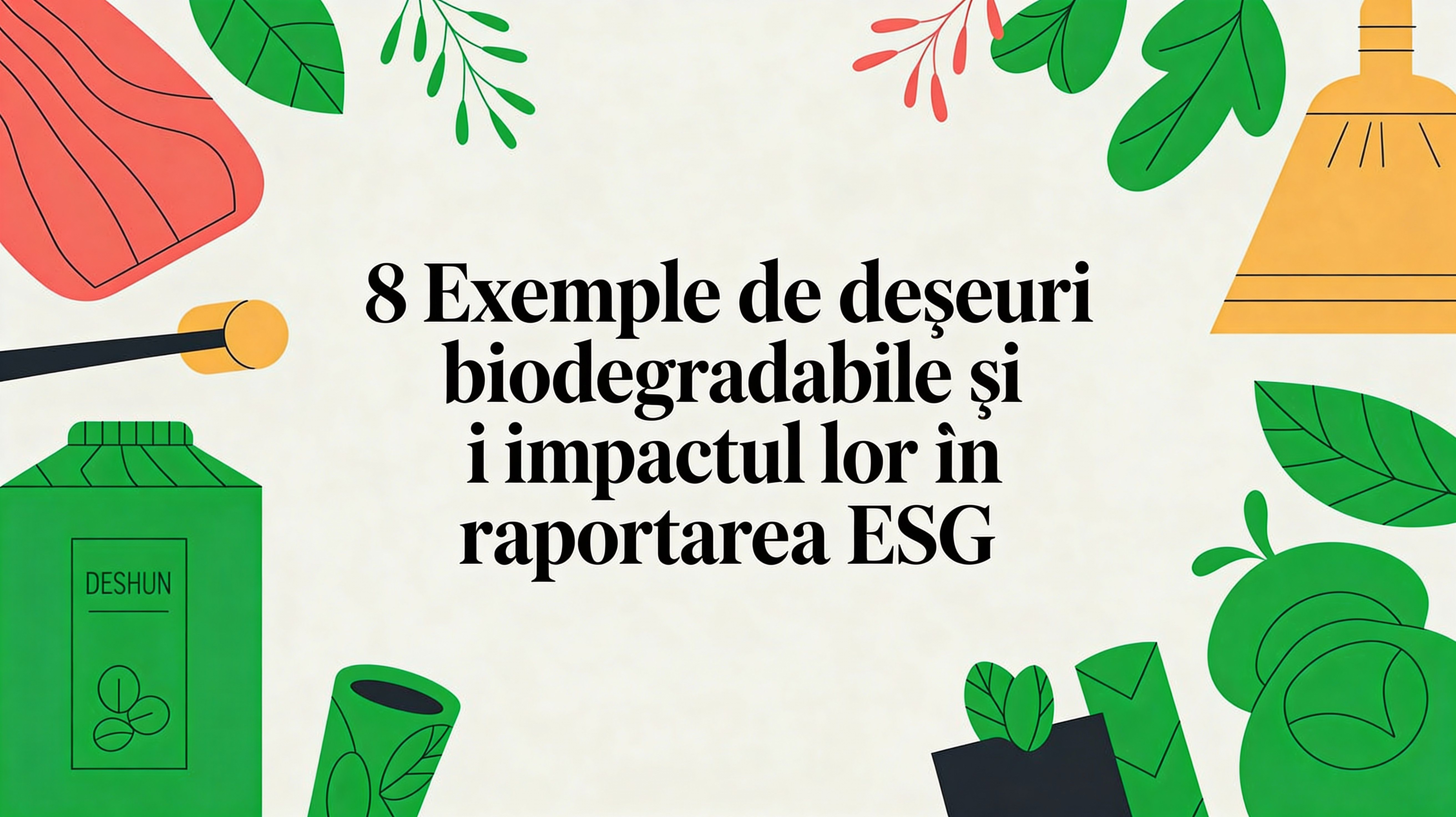 8 exemple de deșeuri biodegradabile și impactul lor în raportarea ESG