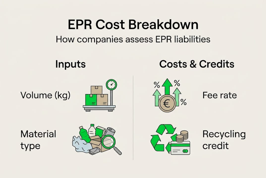 Infographic of EPR cost breakdown structure