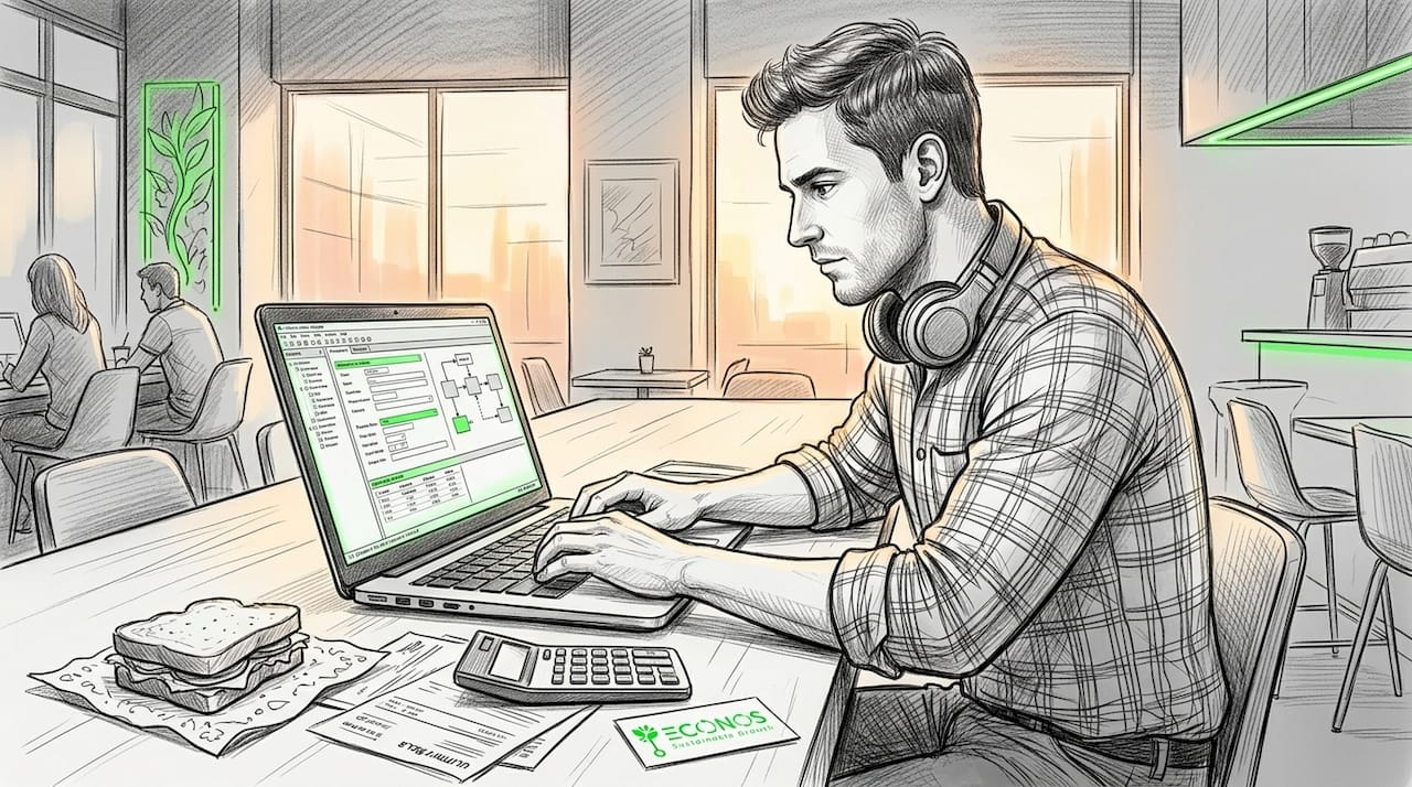 Analyst preparing lifecycle data using assessment tools