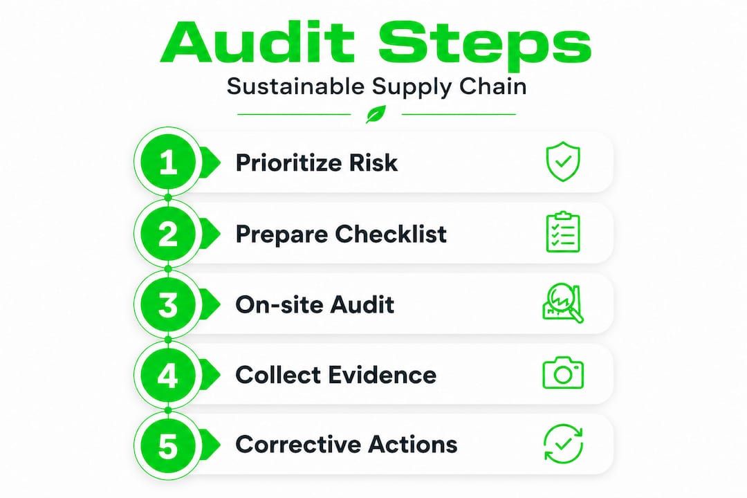 Infographic overview of audit process steps
