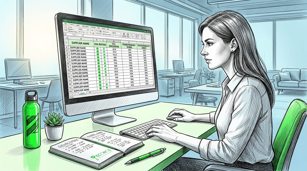 Procurement manager reviewing supply chain data