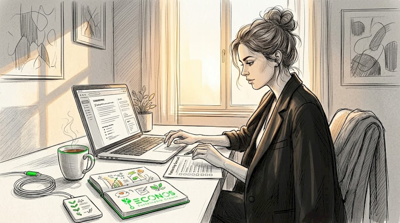 Workspace scene of partnership evaluation process