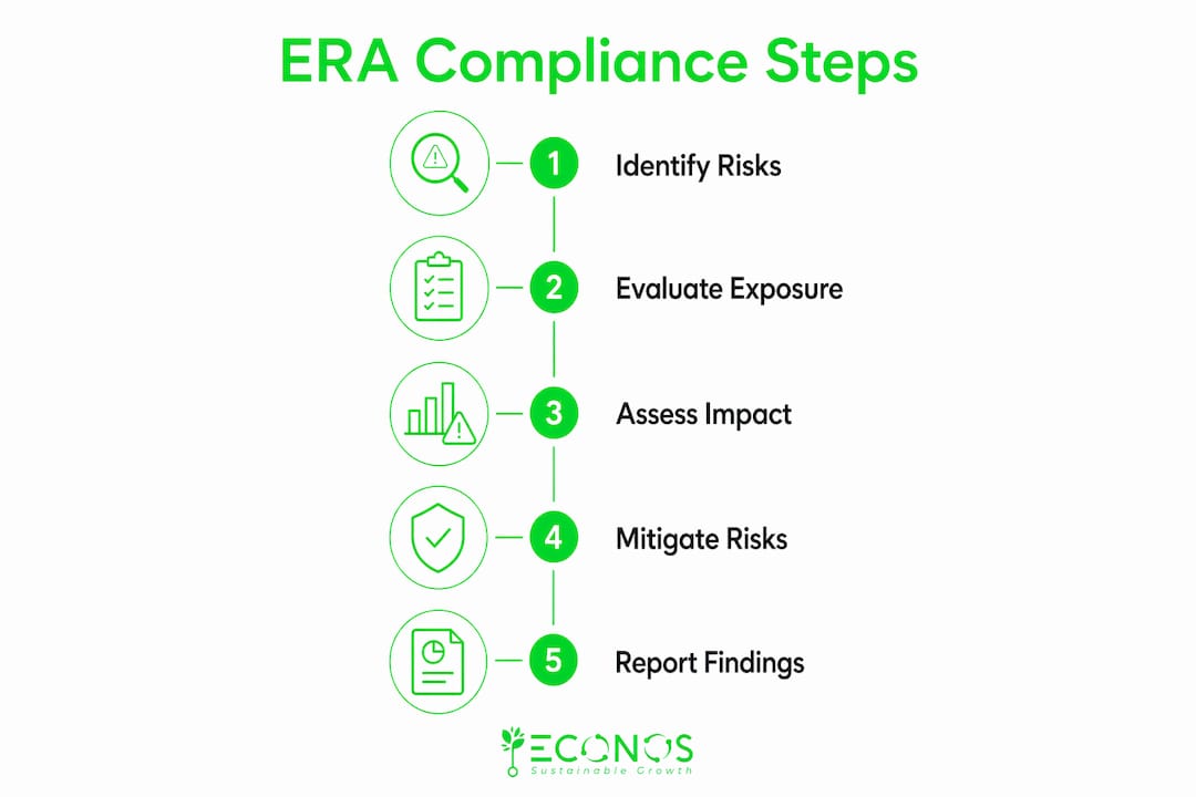 Infographic showing Environmental Risk Assessment steps
