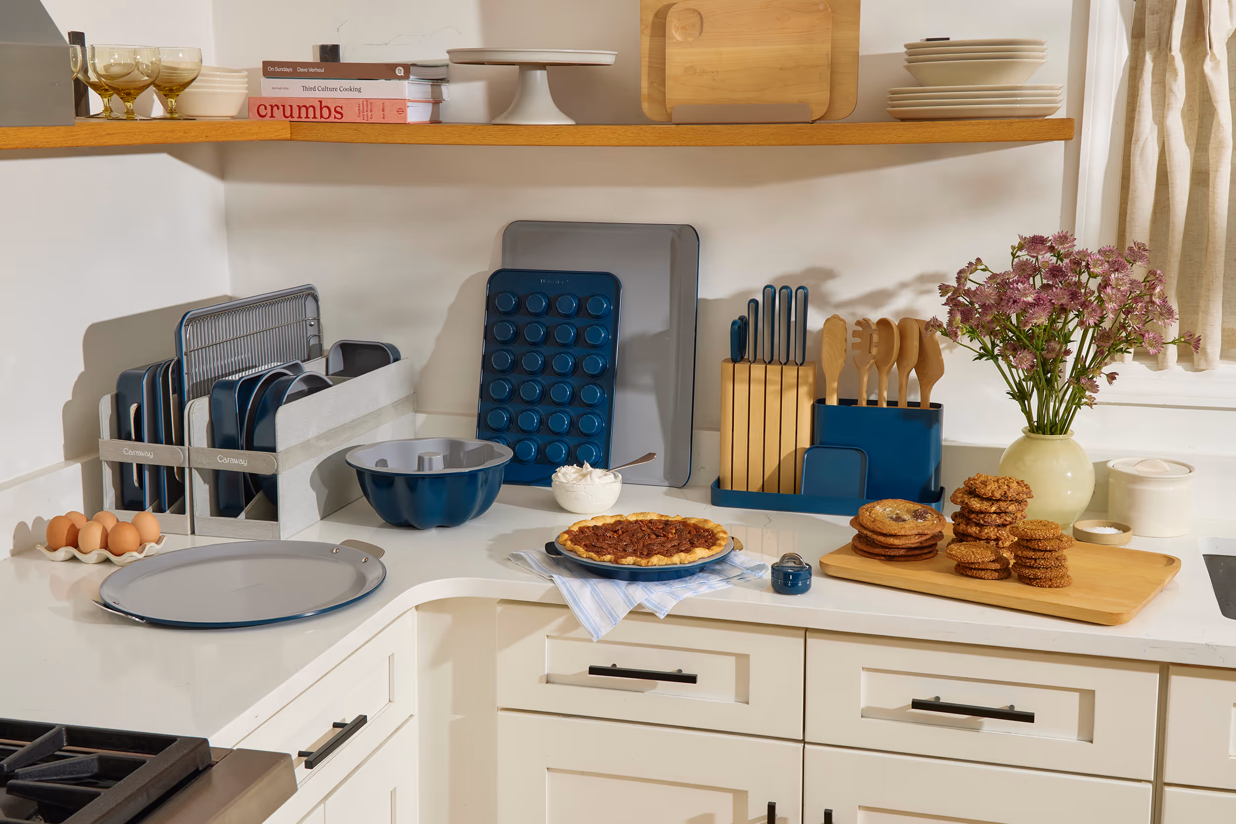 Caraway Kitchen Timer in a kitchen.