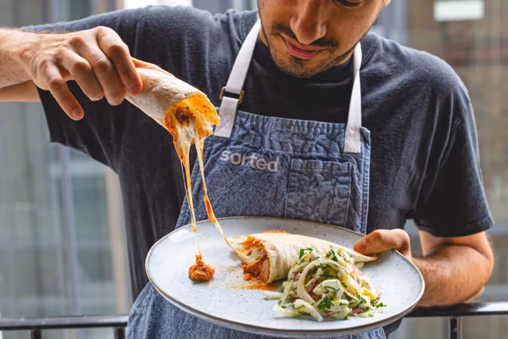 Cheat's Sausage Calzone with Fennel Salad