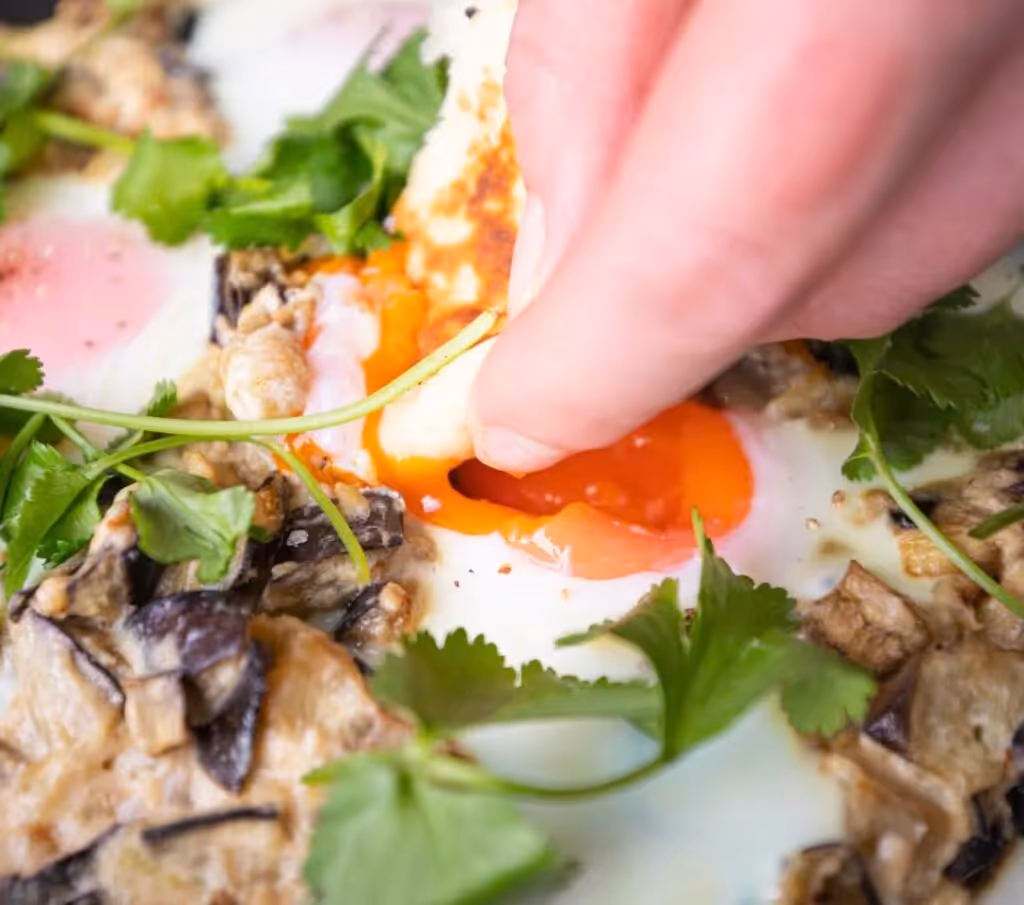 Roast Aubergine Roast Eggs