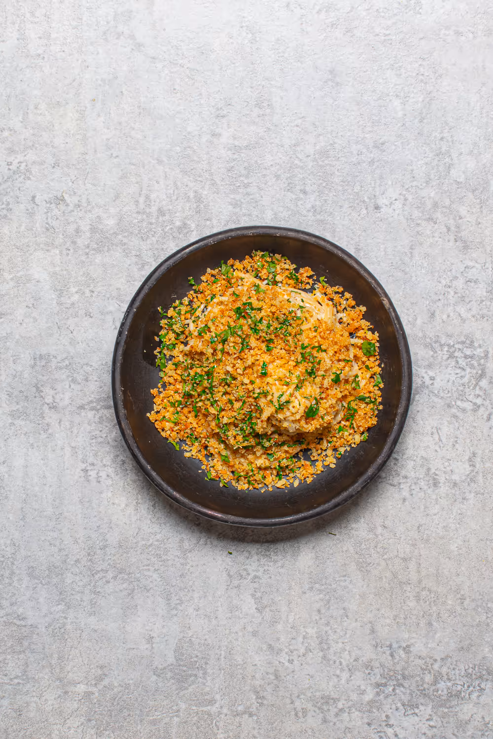 Caramelised Leek Pasta with Lemon Crumbs