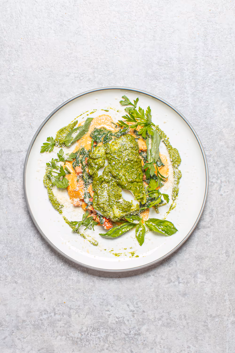 Salsa Verde Baked Cod with Chorizo Carbeanara 