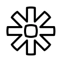 a flower or start tpe icon with eight points 