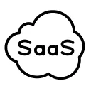 software as a subscription (saas) letters in a cloud shape icon